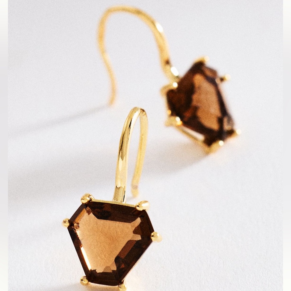 NWT Anthropologie Geo stone earrings